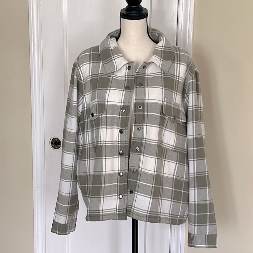 Lucky Brand Fleece Cropped Jacket